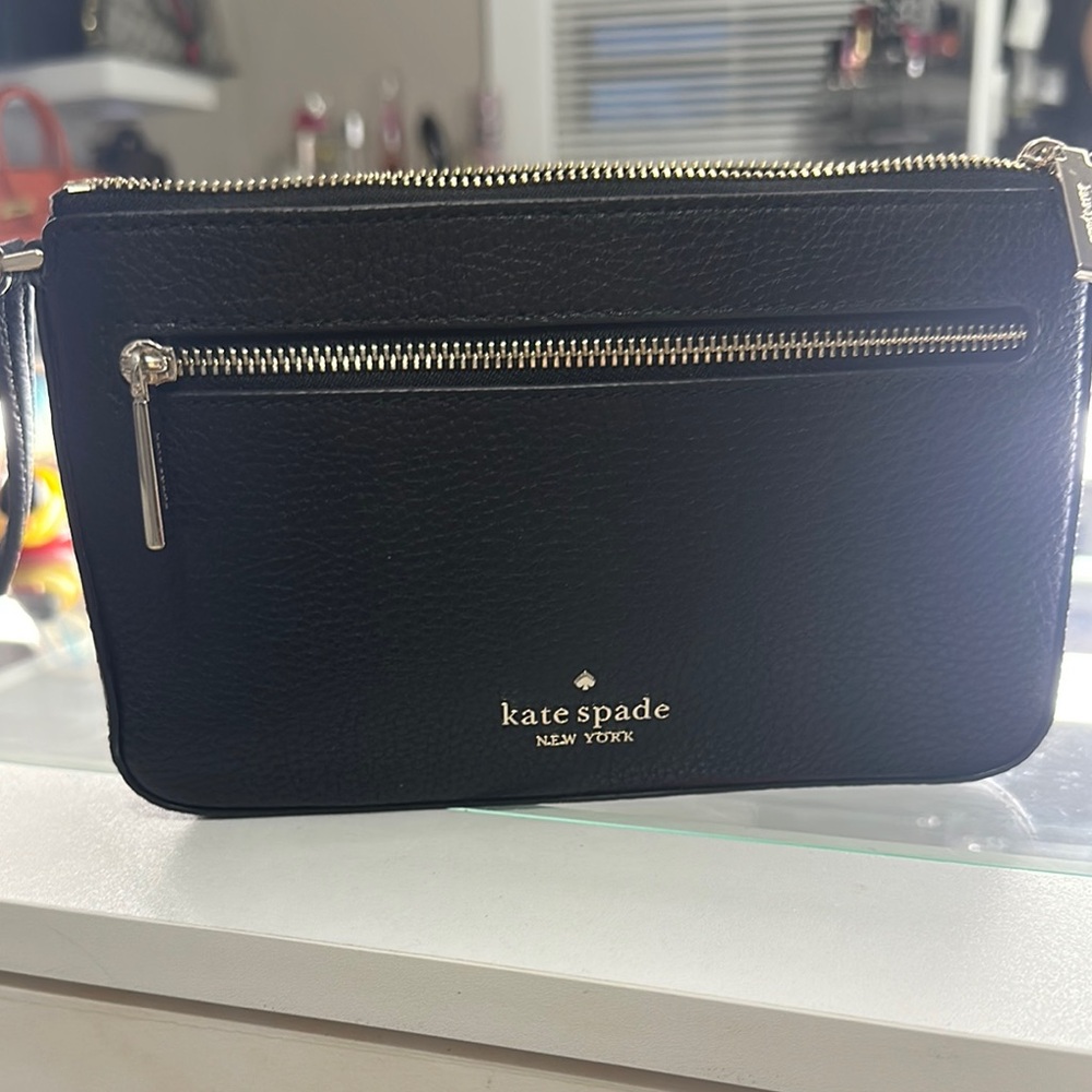 Kate Spade Black Leather Wristlet